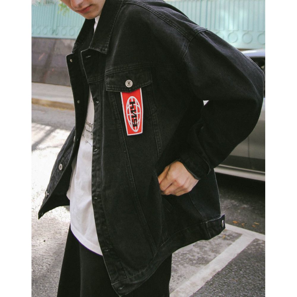 Купить Куртка БИЧ Джинсовка Оверсайз Черная Куртка БИЧ Джинсовка Оверсайз Черная