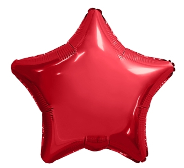 Шар (45см) звезда, красный