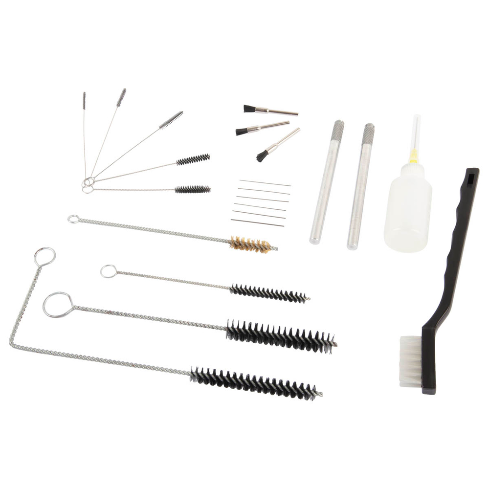 GS-10 Набор для чистки краскопультов, в комплекте 17 щеточек
