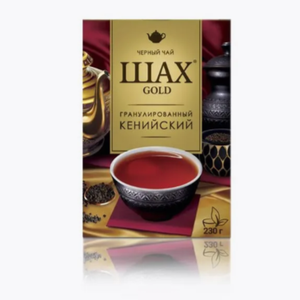 ЧАЙ ШАХ GOLD КЕНИЯ ЧЕРНЫЙ ГРАНУЛ ИНД 230ГР