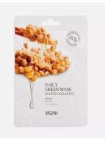 Маска тканевая daily green mask-natto collagen YADAH