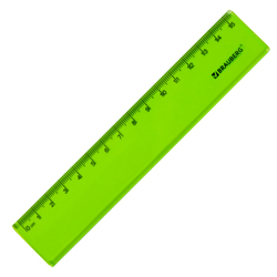 Линейка пластиковая 15 см BRAUBERG "FRUITY", тонированная, ассорти, 210765