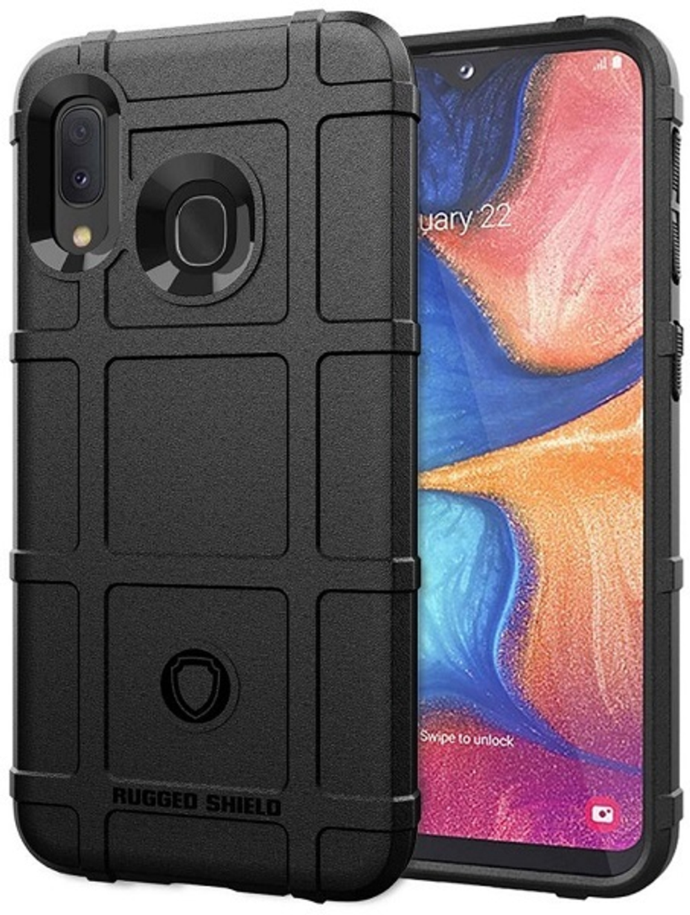 Чехол для Samsung Galaxy A20 (Galaxy A30, M10S) цвет Black (черный), серия Armor от Caseport