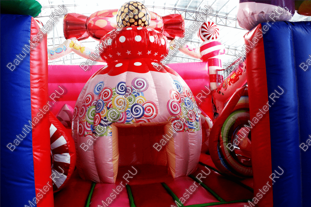 Коммерческий надувной батут "Конфета" 5*5*4.5 м