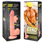 Телесный реалистичный фаллоимитатор на присоске - 20 см. (Цвет: телесный)