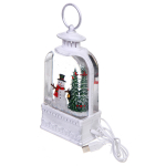 Сувенир с подсветкой «Снегопад» 10,5*6*20 см (работает от 3*ААА и USB+музыка, подсветка)