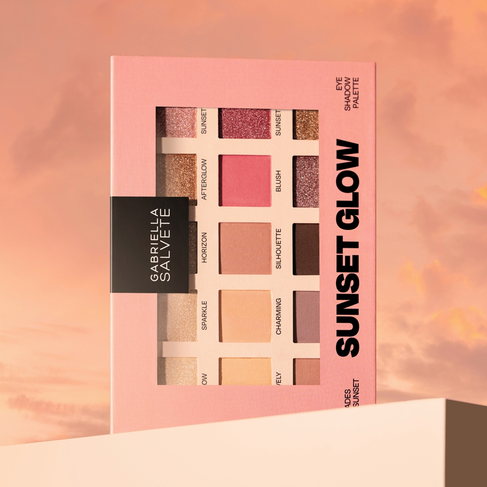 Gabriella Salvete Sunset Glow 15 Shades of Sunset - Палетка теней для век: палетка теней для век, 15 g