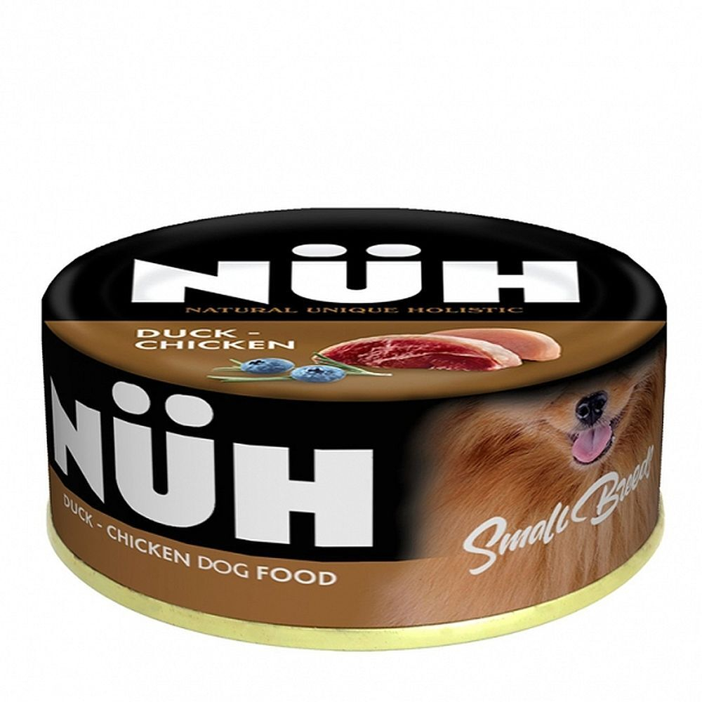 NUH для взрослых собак мелких пород с Уткой и цыплёнком, банка 100 г