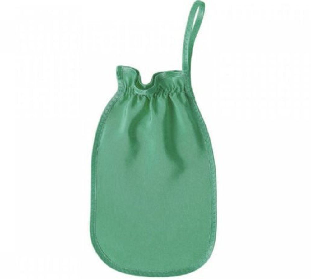 Пилинг-варежка для тела из 100% шелка XXL Изумруд (Шелковица)