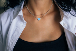 колье heart blue