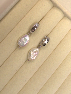 Серьги с барочным жемчугом «Северный Свет»