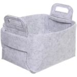 Корзина для хранения войлок 18*15*11 светло-серая