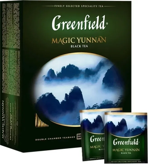 ГРИНФИЛД Меджик Юньнаннь (Greenfield - Magic Yunnan), черный, 100пак/1шт