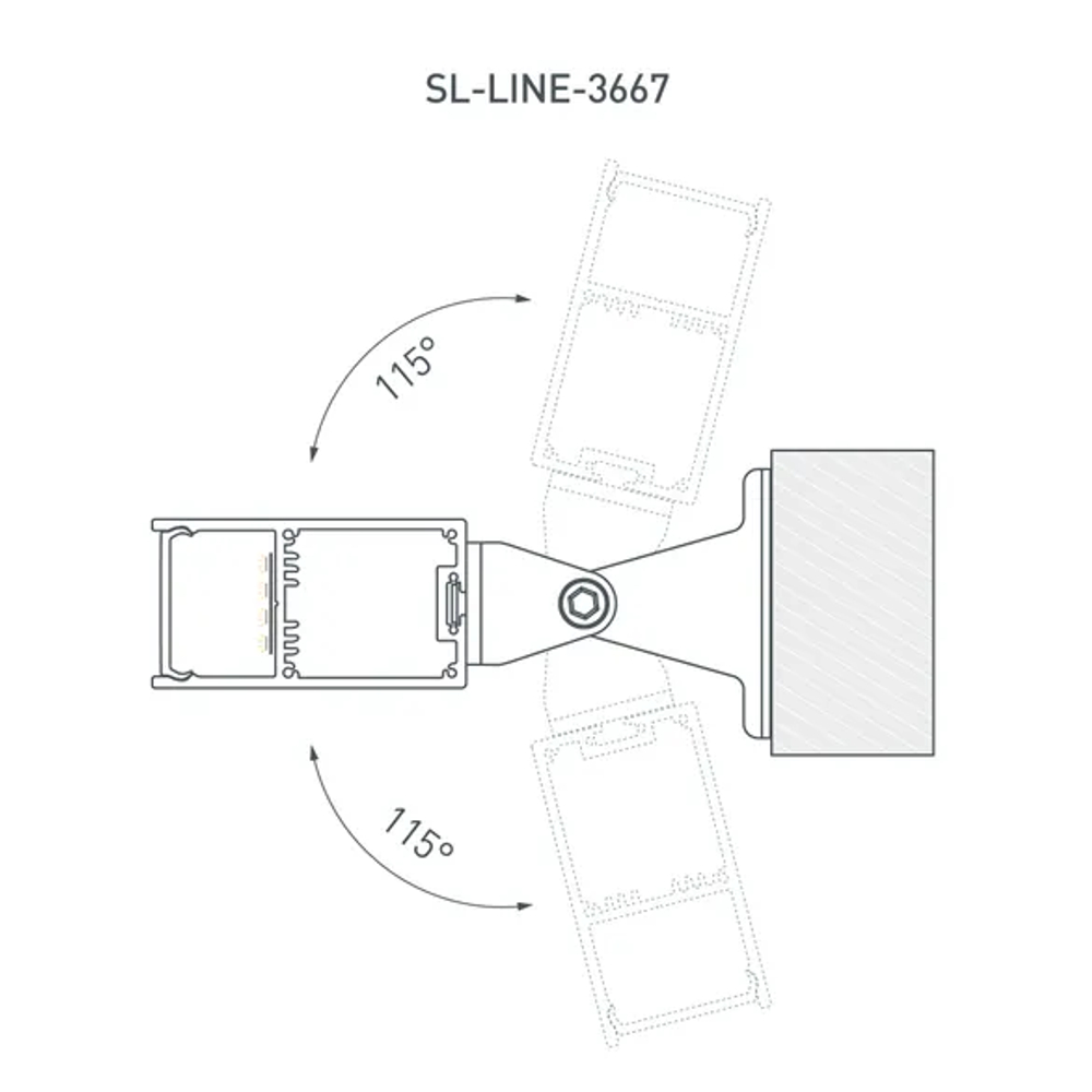 Профиль с экраном SL-LINE-3667-2500 WHITE+OPAL (Arlight, Алюминий) 036303