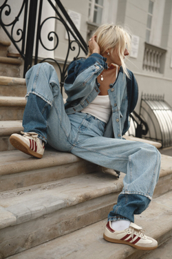 Upcycling куртка с волнами