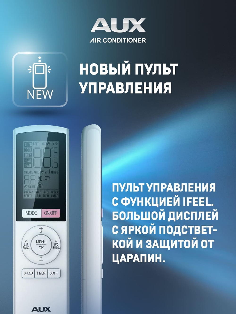 Настенная сплит-система AUX ASW-H09A4/CA-R2DI + AS-H09A4/CA-R2DI, белый