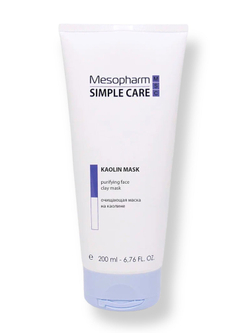 Mesopharm Simple Care - Профессиональная себорегулирующая маска на каолине (с белой глиной) KAOLIN MASK для жирной и проблемной кожи, 200 мл