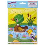 Набор для творчества "Аппликация из страз самоклеящаяся", "Утята", 20х15 см, ЮНЛАНДИЯ, 662376