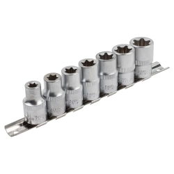 Набор головок Е-профиль 7пр. 1/2''(E10,E12,E14,E16,E18,E20,E22), на планке RockForce##Rock FORCE RF-4073