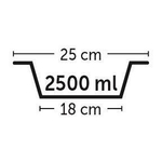 Миска Flamingo Baldwin N4 , для собак, серебристая, диаметр 25см, 2.5л