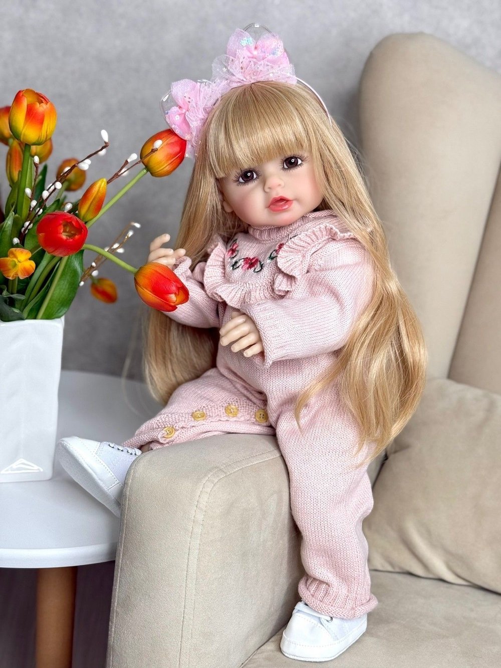 Кукла Реборн виниловая 55см (FA-309A1)