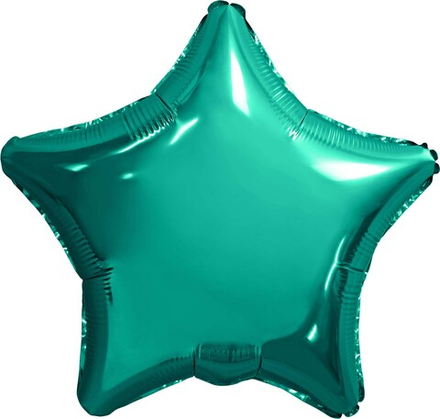 Шар (19""/48 см) Звезда, Бирюзовый, 1 шт. И54