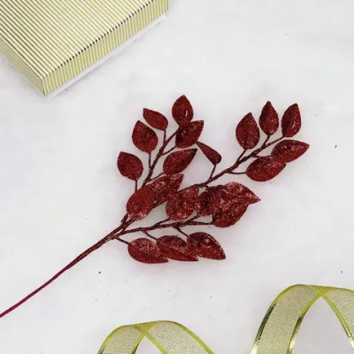 Ветка декоративная «Волшебные листья» 50 см, Красный