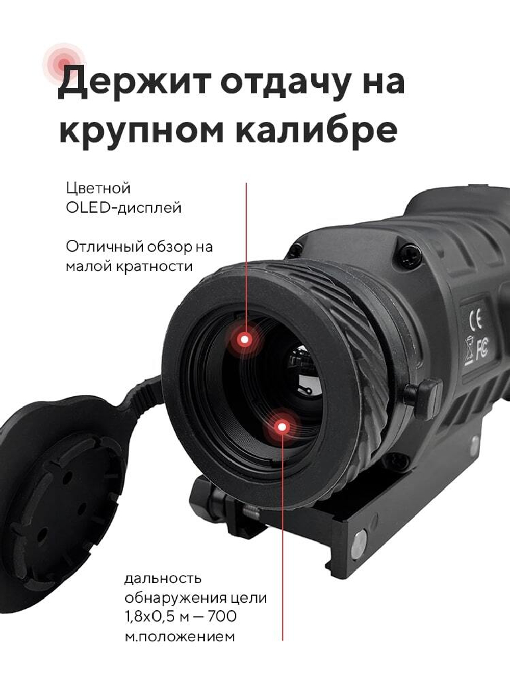 Тепловизионный прицел Guide TS425 384x288 25мм x1.6/x3.2/x6.4 IP67 700м