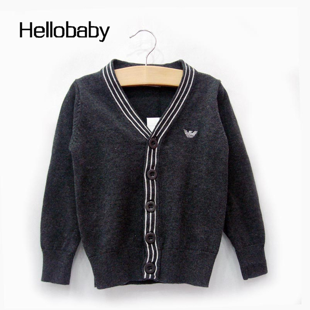 Кардиган детский с планкой в полоску