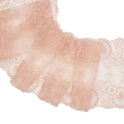 Вышивка на сетке бежево-карамельная 18 см, Китай