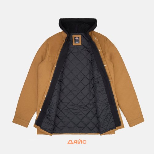 Куртка мужская Dickies Skateboarding Duck Shirt Jacket артикул:TJSK5-brown - купить в магазине Дайс