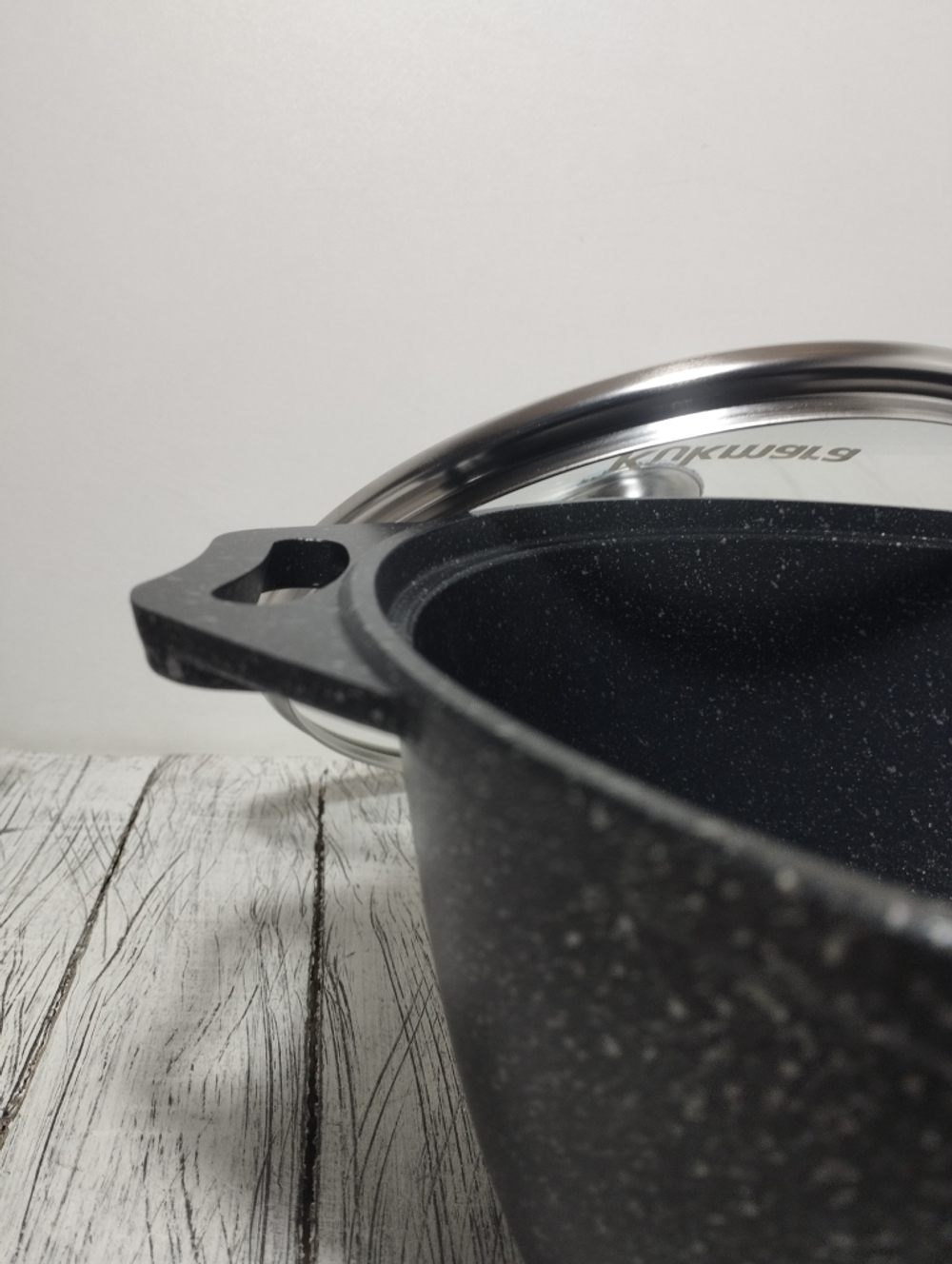 Кастрюля АП 3л стекл крышка Мрамор темный кмт32а