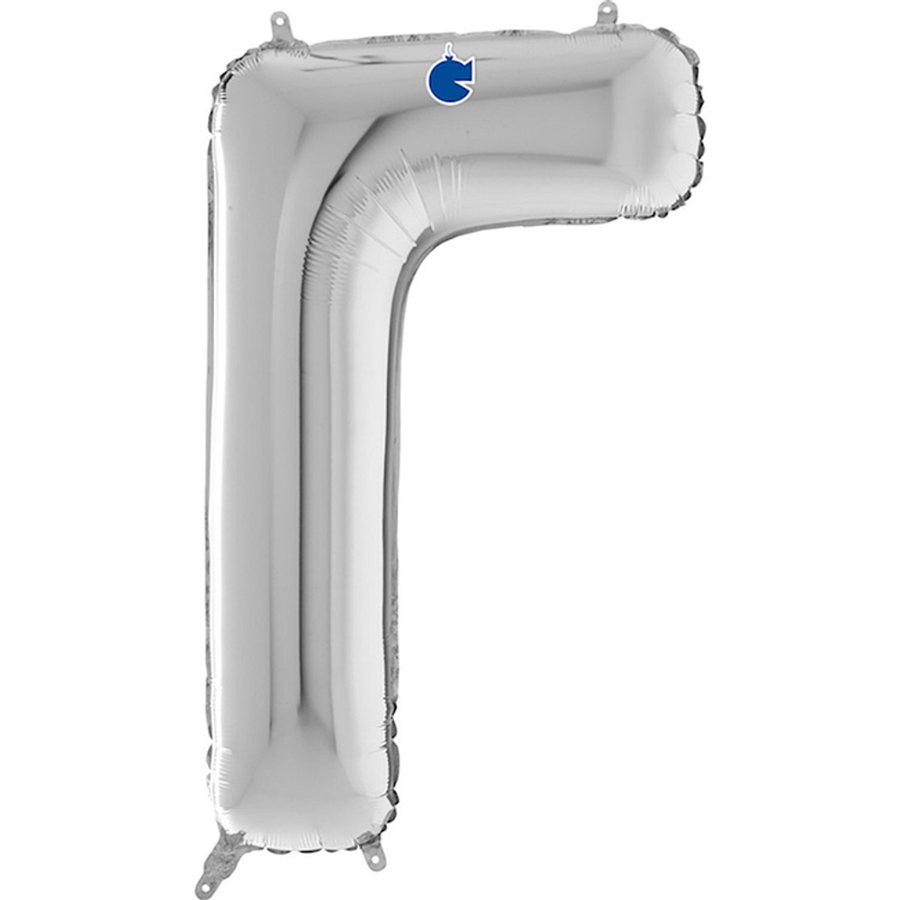 Шар фольгированный Буква L 66 см (Серебряный)
