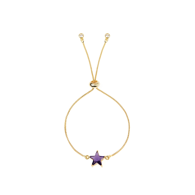 Браслет Фиолетовая Звезда – Золото