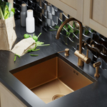 Мойка подст.монтаж 45х42 (3,0) вып 3 1/2  MIXLINE PRO 20см с сифоном (бронза)