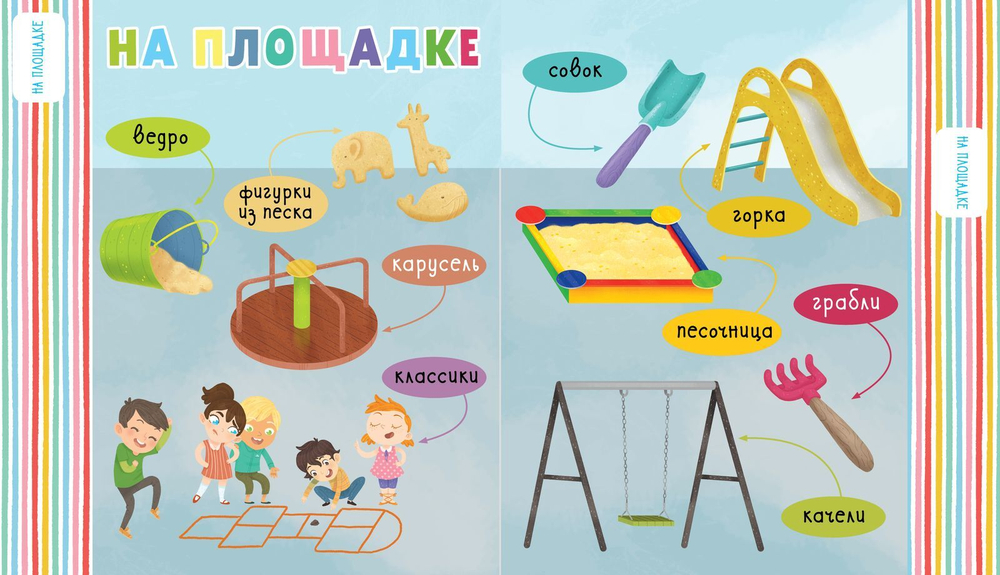 Первые книжки малыша. Гуляем во дворе. Визуальный словарь