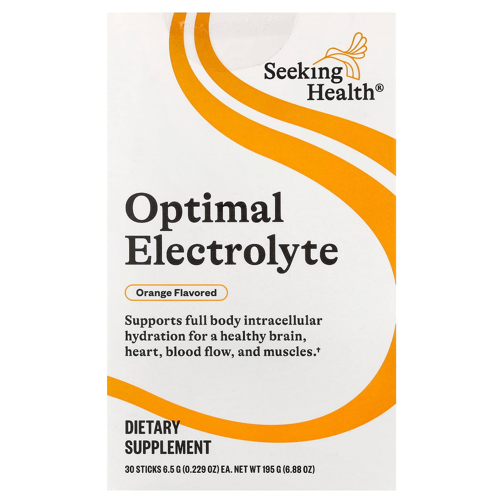 Seeking Health, Optimal Electrolyte, со вкусом апельсина, 30 стиков по 6,5 г (0,229 унции)