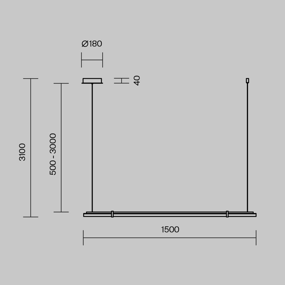 Светильник подвесной светодиодный Maytoni   MOD340PL-L28BS3K