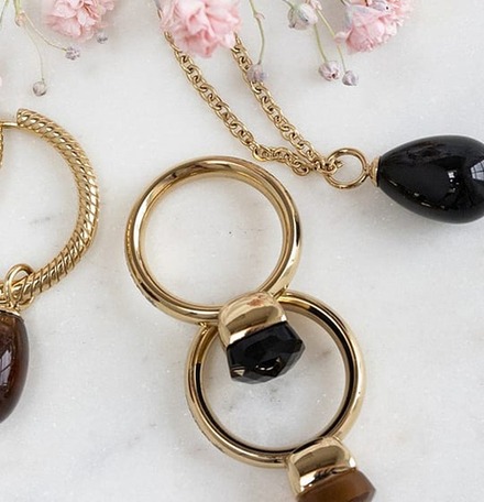 Кольцо Qudo FIRENZE 18 (G) Jet 107001/40-5301 18 размер 18