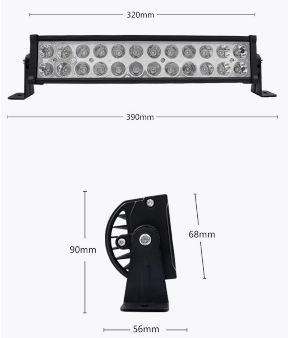 Балка LED  72W  (402*82*40мм)  2ряд GZ037