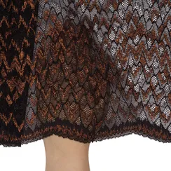 Кружево эластичное черное/люрекс 22 см, Китай