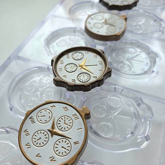 1087 | Форма для шоколадных изделий "Часы" (275*135 мм)