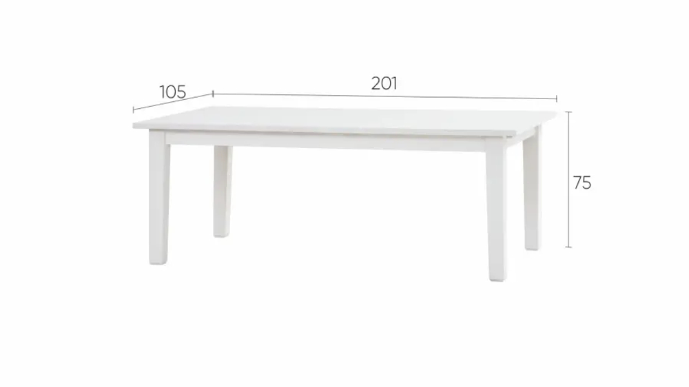 Стол раздвижной  -  аналог IKEA/STORNÄS/СТОРНАС /ШАНЬ/ ИКЕА,  201/193x105см, белый