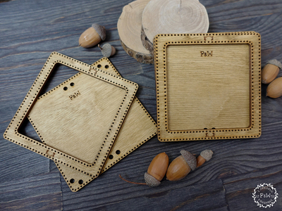 Квадратная рама для оформления вышивки 8х8 см