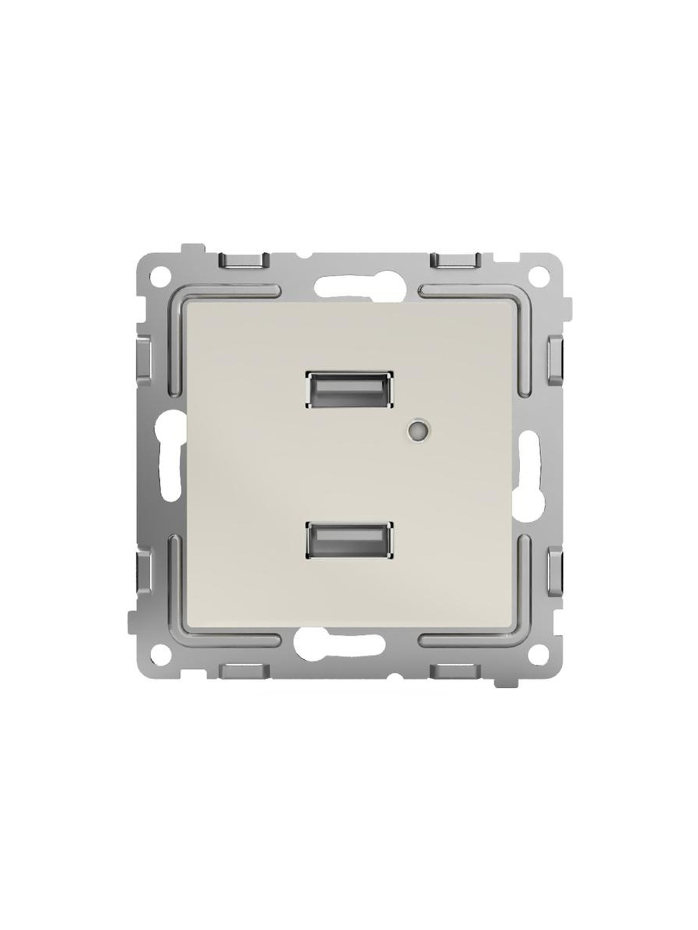 Розетка 2-м USB СП Pixel тип A+A 5В 1х2.1А 2х1.05А механизм беж. TOKOV ELECTRIC TKE-PX-2USB-C02