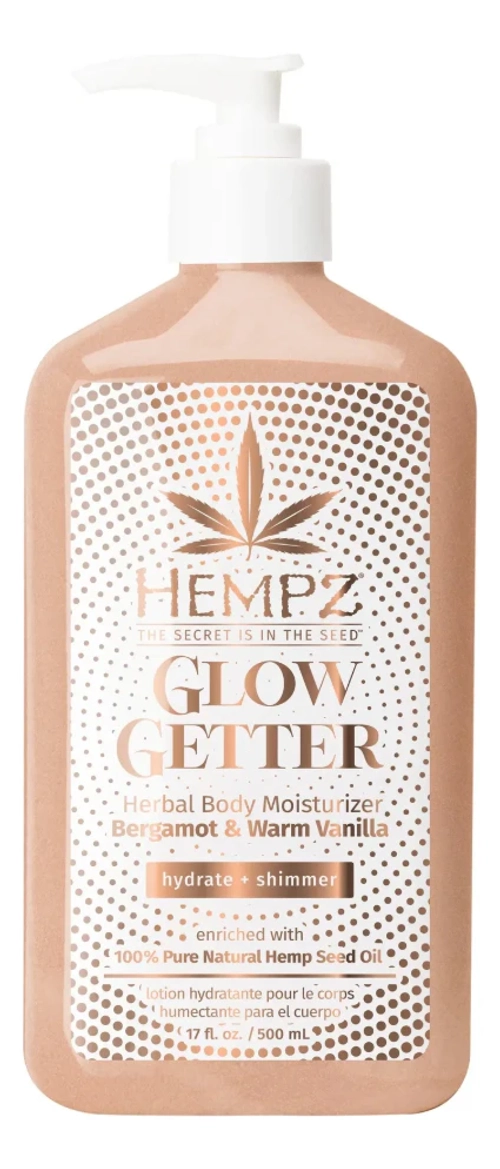 Hempz Молочко для тела с мерцающим эффектом Бергамот и Ваниль - Glow Getter Herbal Body Moisturizer, 500мл
