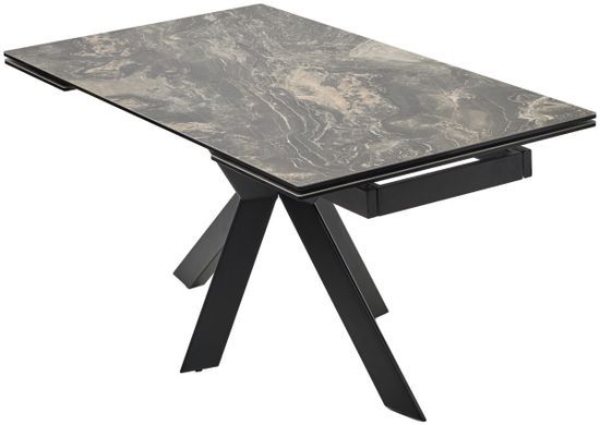 Стол BELLUNO 160 KL-176, итальянская керамика/ черный каркас