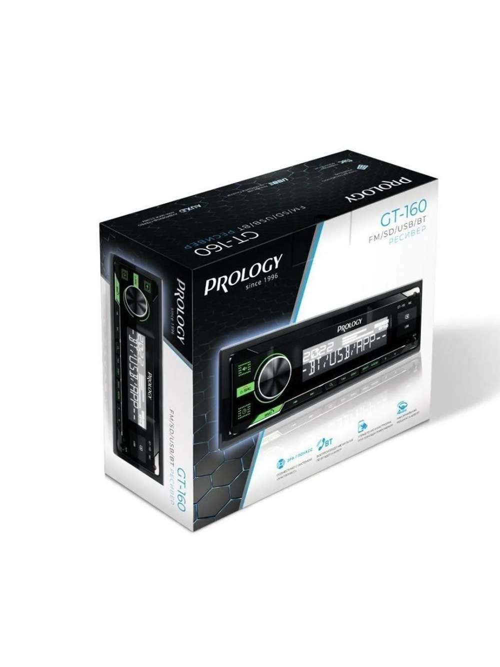 Магнитола с подсветкой для автомобиля Prolodgy GT-160 ВТ
