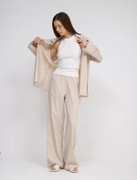 Брюки из хлопка, бежевый