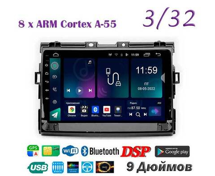 Topway TS18 3+32GB 8 ядер для Toyota Estima 2006-2016 (тип2)